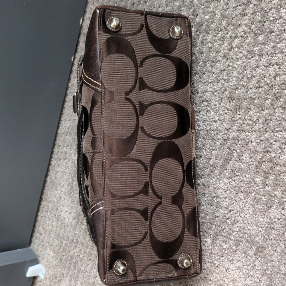 Coach Hampton Brown Snake Python Tassel Signature… - image 3